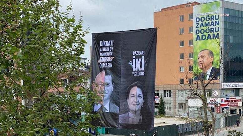 ÜMRANİYE ÜLKÜ OCAKLARINA KILIÇDAROĞLU VE AKŞENER’E YÖNELİK İFTİRA PANKARTI ASILDI.