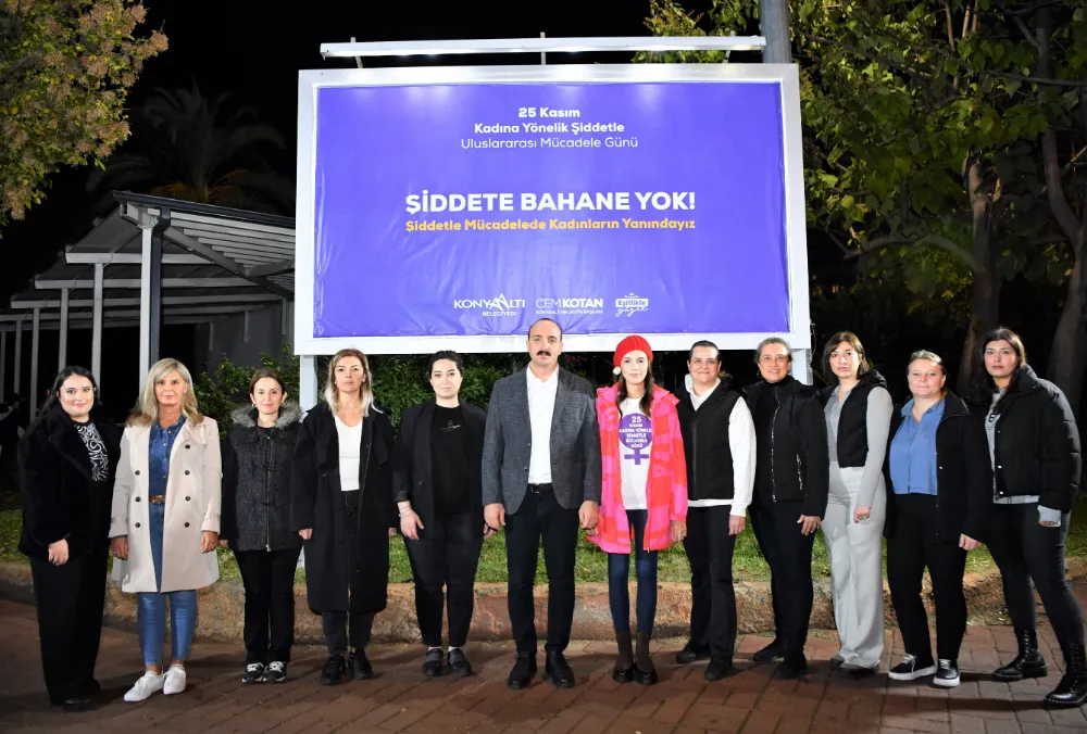 Konyaaltı Belediyesi Şiddete Karşı Duruşunu Sergiledi “Bahane Yok”