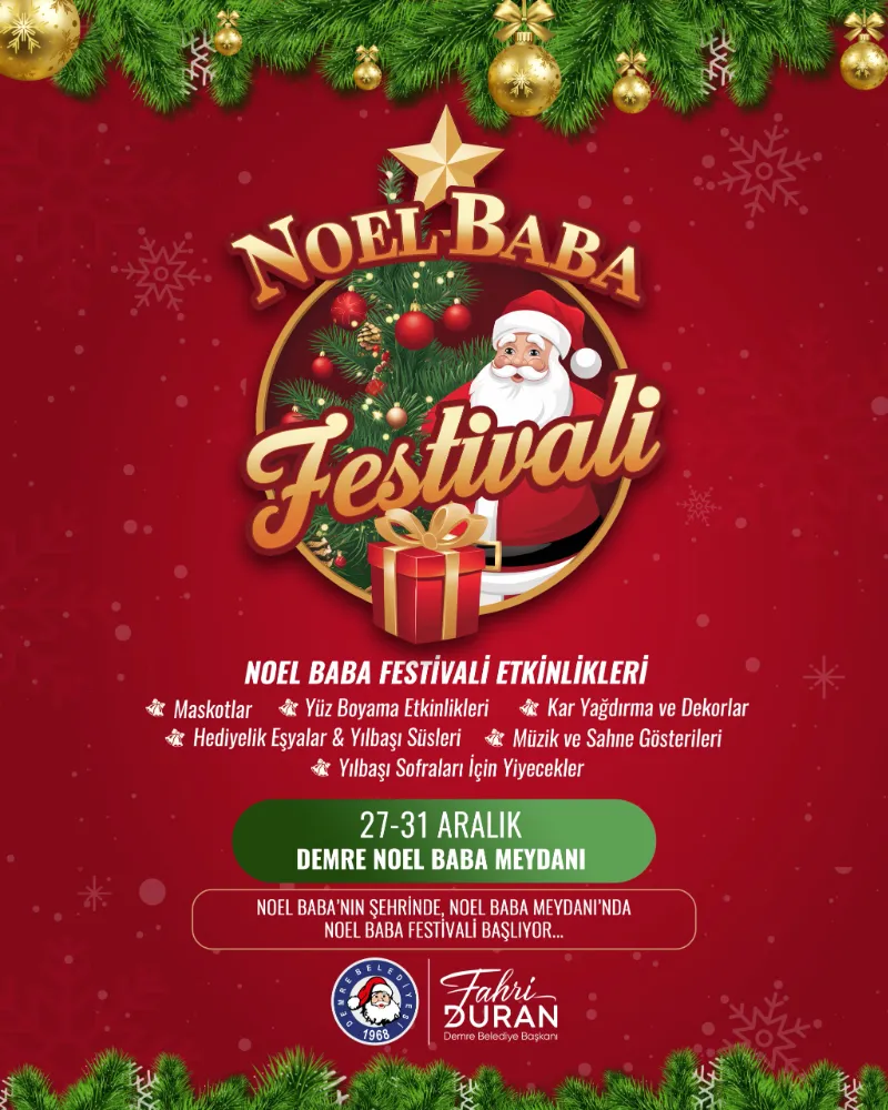 1. NOEL BABA FESTİVALİ BAŞLIYOR