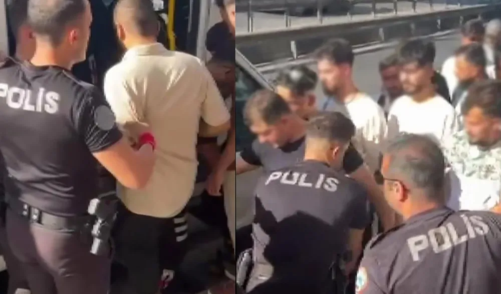 Metrobüs durağında 25 kaçak göçmen yakalandı