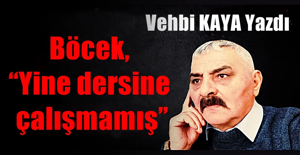 Böcek,  “Yine dersine çalışmamış” 