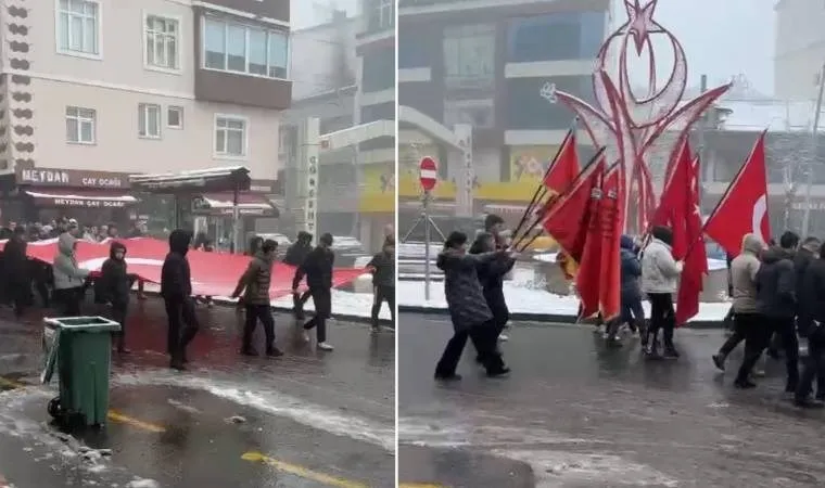 Ordu’da Öğrencileri Erdoğan’ın şiiri eşliğinde yürüttüler