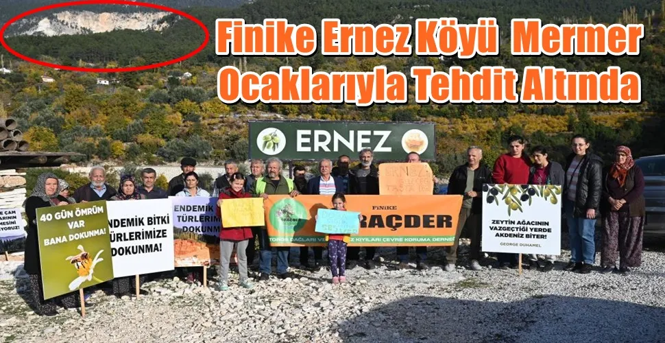 Finike Ernez Köyü’ Mermer  Ocaklarıyla Tehdit Altında