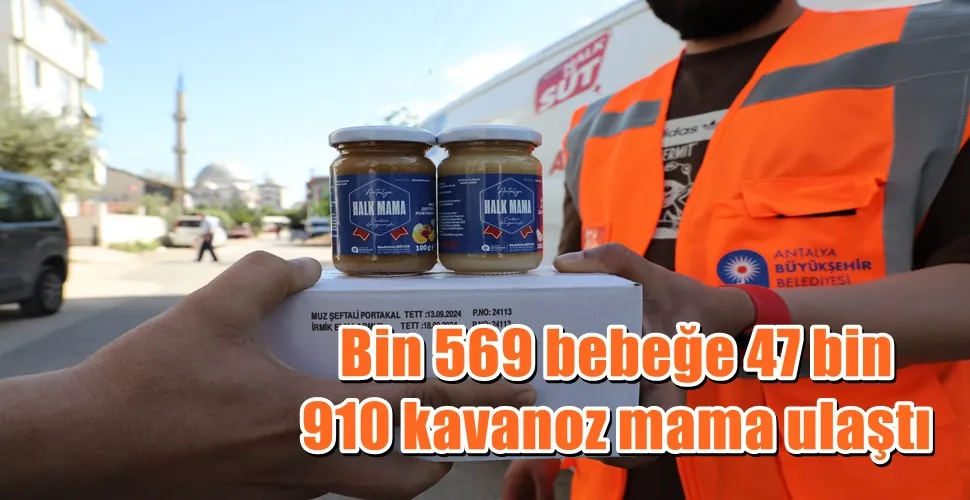 Bin 569 bebeğe 47 bin 910 kavanoz mama ulaştı