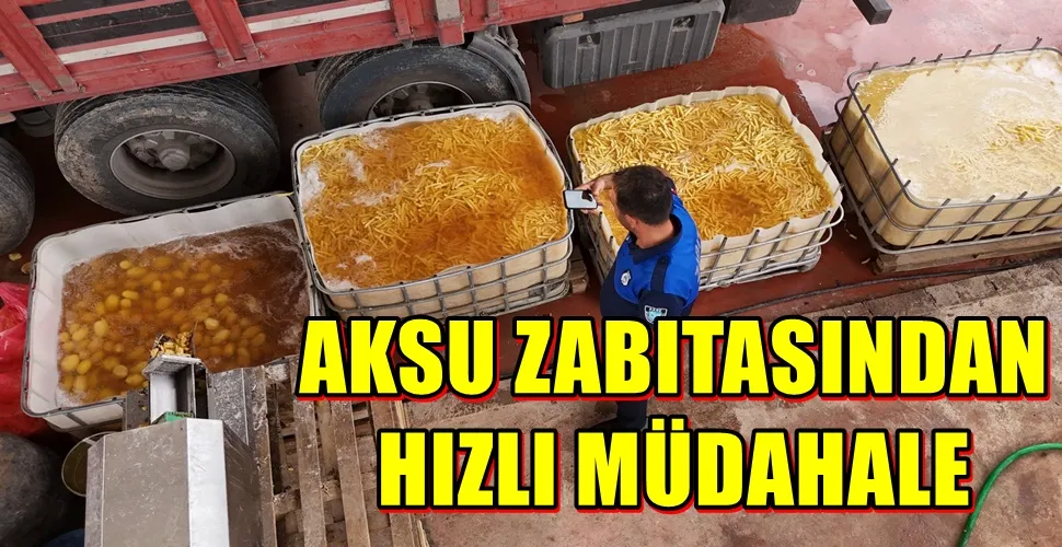 AKSU ZABITASINDAN HIZLI MÜDAHALE