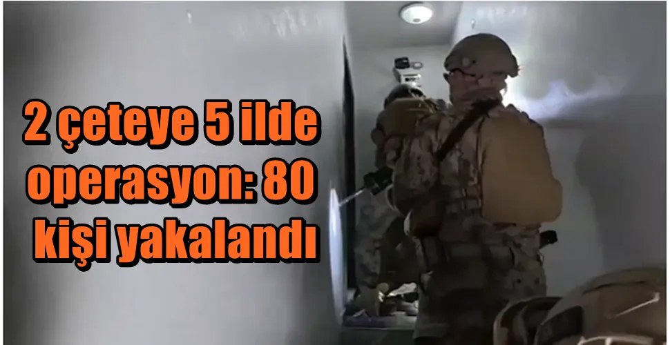 2 çeteye 5 ilde operasyon: 80 kişi yakalandı