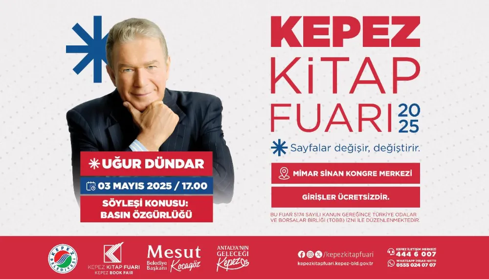 Uğur Dündar Kepez Kitap Fuarı’nda: Gündem “Basın Özgürlüğü”