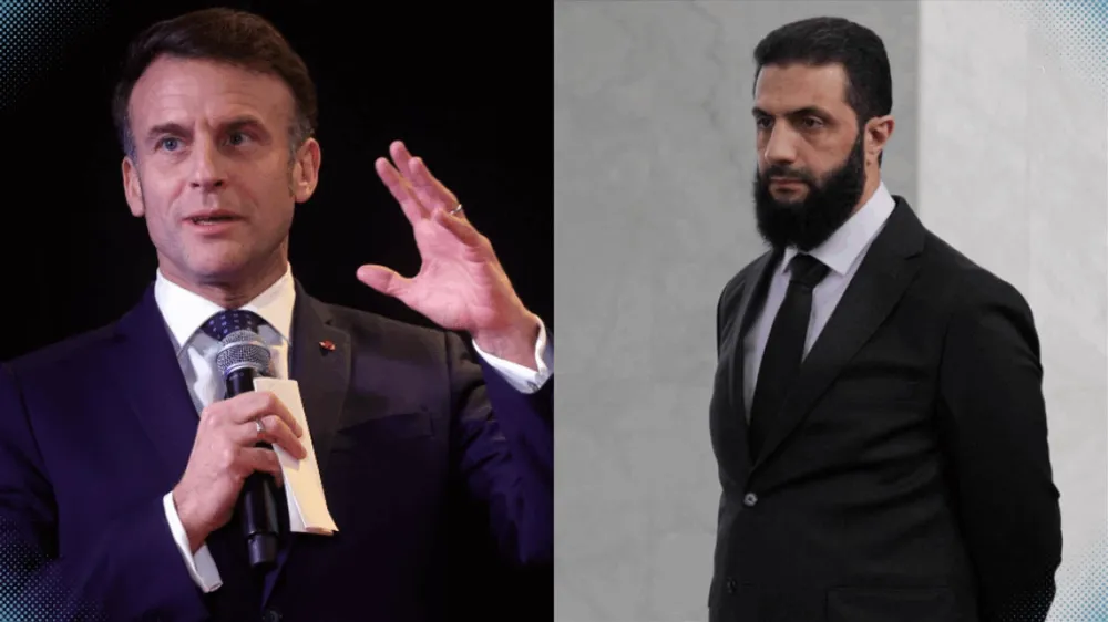 Macron ve Şara, İsrail’in Suriye’ye saldırıları ve mezhep gerilimini görüştü