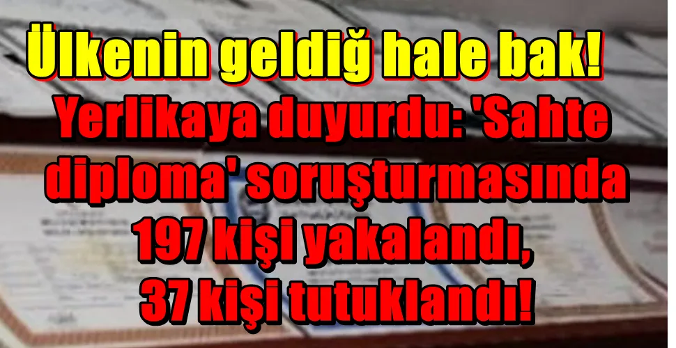 Yerlikaya duyurdu: 