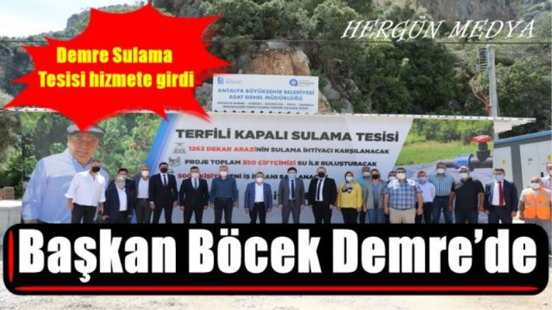 Demre Sulama Tesisi hizmete girdi
