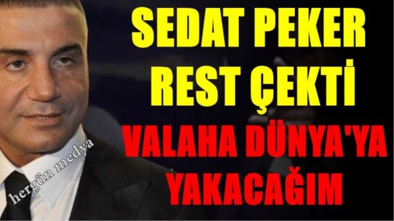 SEDAT PEKER TERS ÇEKTİ. DÜNYAYAI YAKACAĞIM