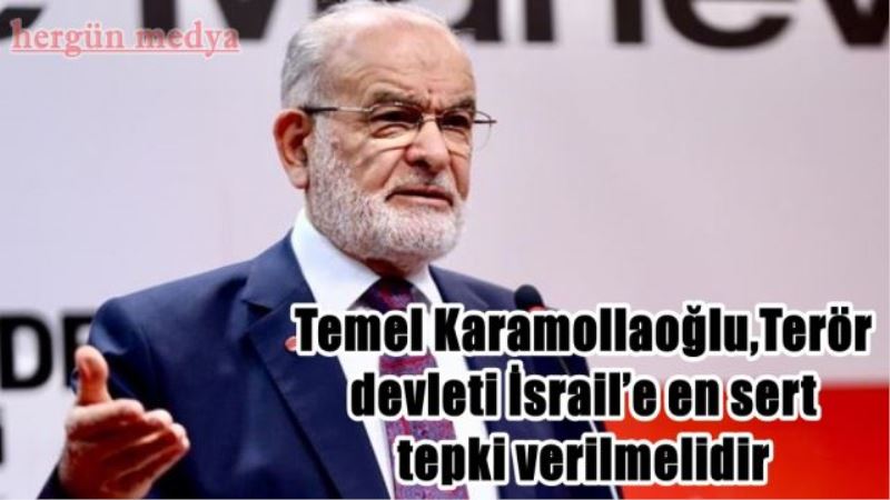 Temel Karamollaoğlu,Terör devleti İsrail’e en sert  tepki verilmelidir