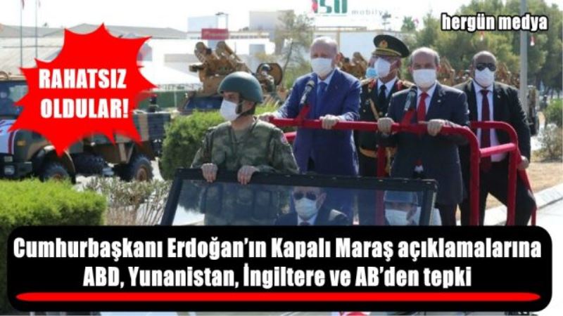Cumhurbaşkanı Erdoğan’ın Kapalı Maraş açıklamalarına ABD, Yunanistan, İngiltere ve AB’den tepki