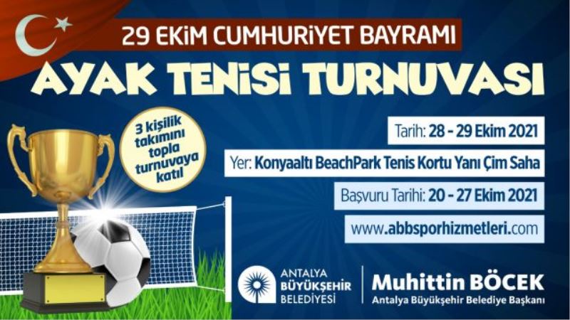 Ayak Tenisi Turnuvası’na başvurular başladı