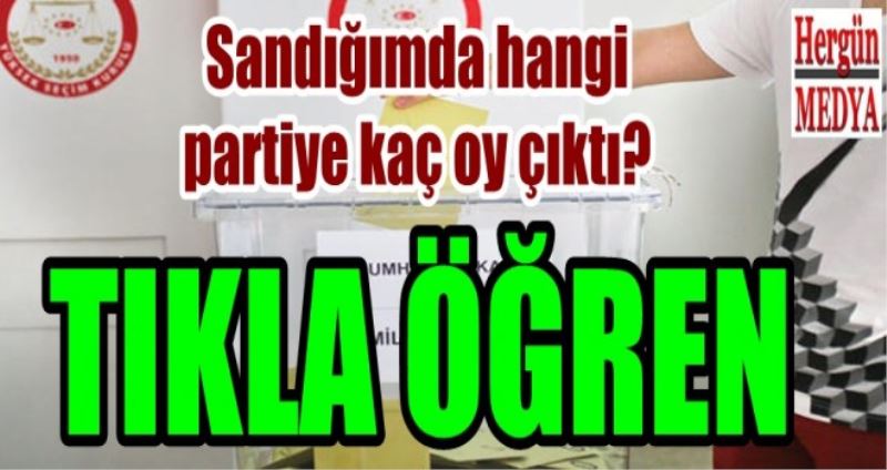 Sandığımda hangi partiye kaç oy çıktı? Sandık sorgulama